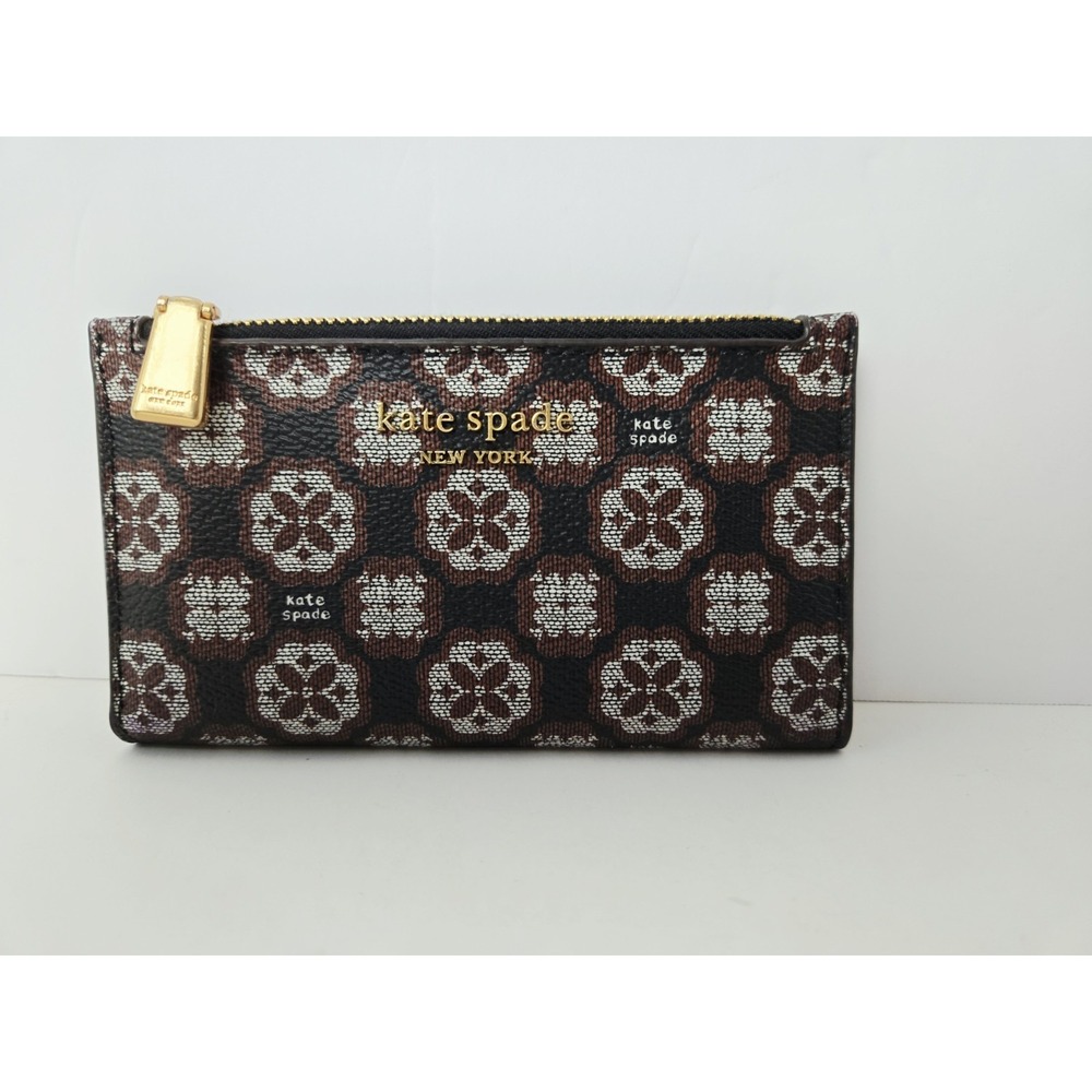 Kate Spade wallet black flower monogram K8939